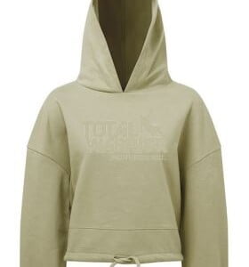Womens Cropped Hoodie Olive