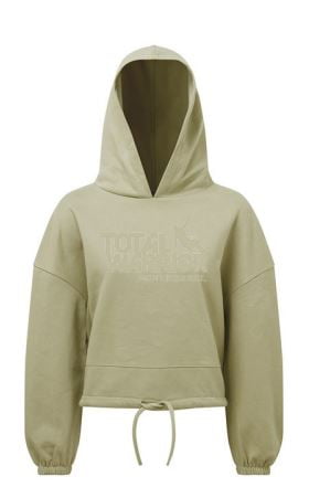 Womens Cropped Hoodie Olive